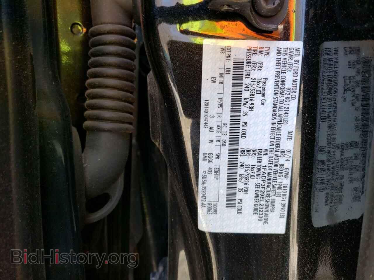 2014 FORD FOCUS - VIN: 1FADP3F29EL232339 - Фото 10