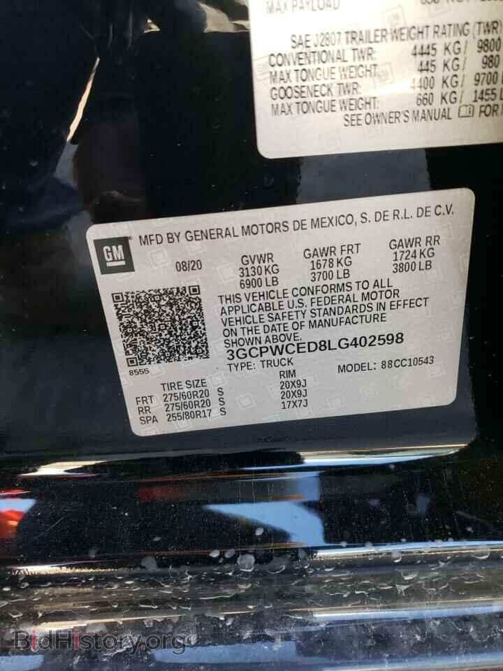 2020 CHEVROLET SILVERADO - VIN: 3GCPWCED8LG402598 - Photo 10