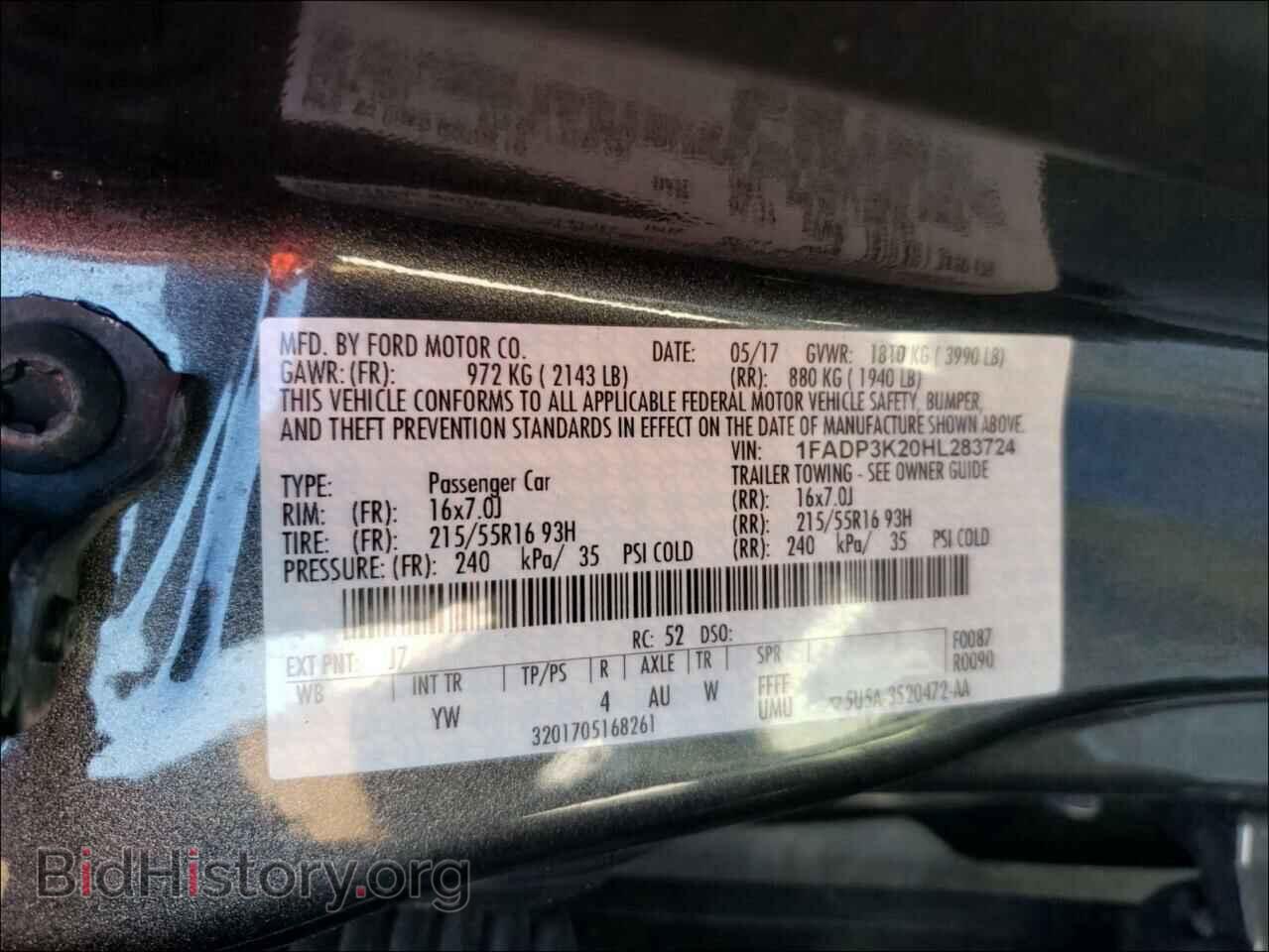 2017 FORD FOCUS - VIN: 1FADP3K20HL283724 - Photo 10