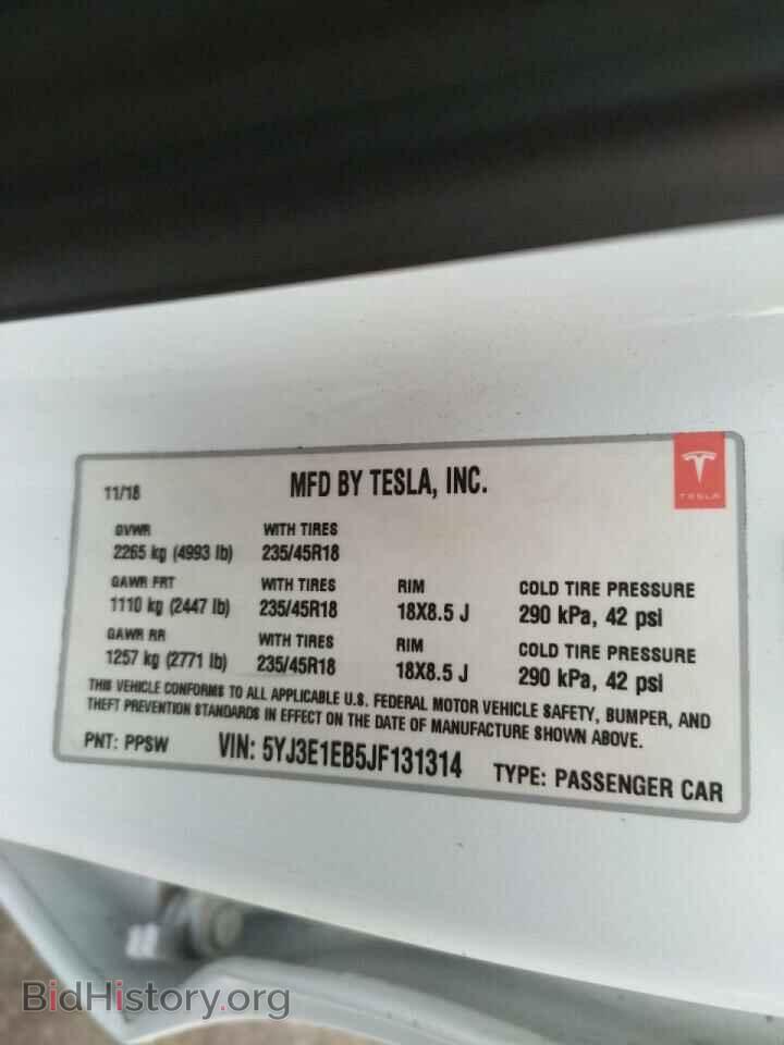 2018 TESLA MODEL 3 - VIN: 5YJ3E1EB5JF131314 - Фото 10
