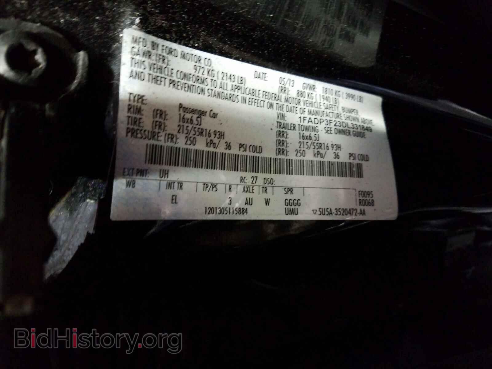 2013 FORD FOCUS - VIN: 1FADP3F23DL331849 - Photo 10