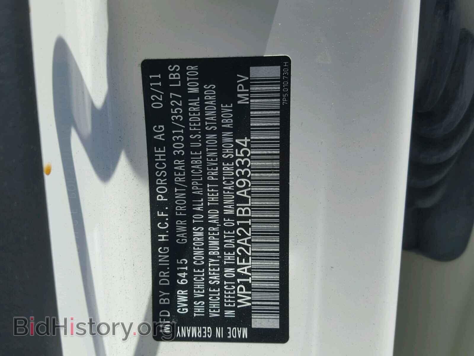 2011 PORSCHE CAYENNE S - VIN: WP1AE2A21BLA93354 - Фото 10