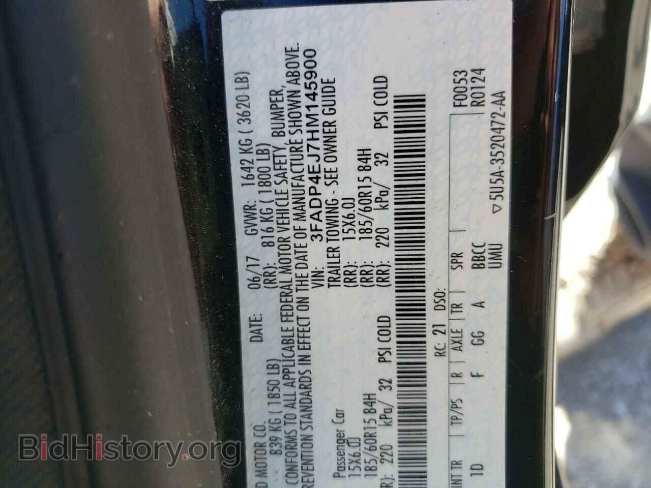 2017 FORD FIESTA - VIN: 3FADP4EJ7HM145900 - Фото 10