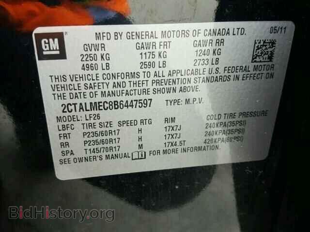 2011 GMC TERRAIN - VIN: 2CTALMEC8B6447597 - Photo 10