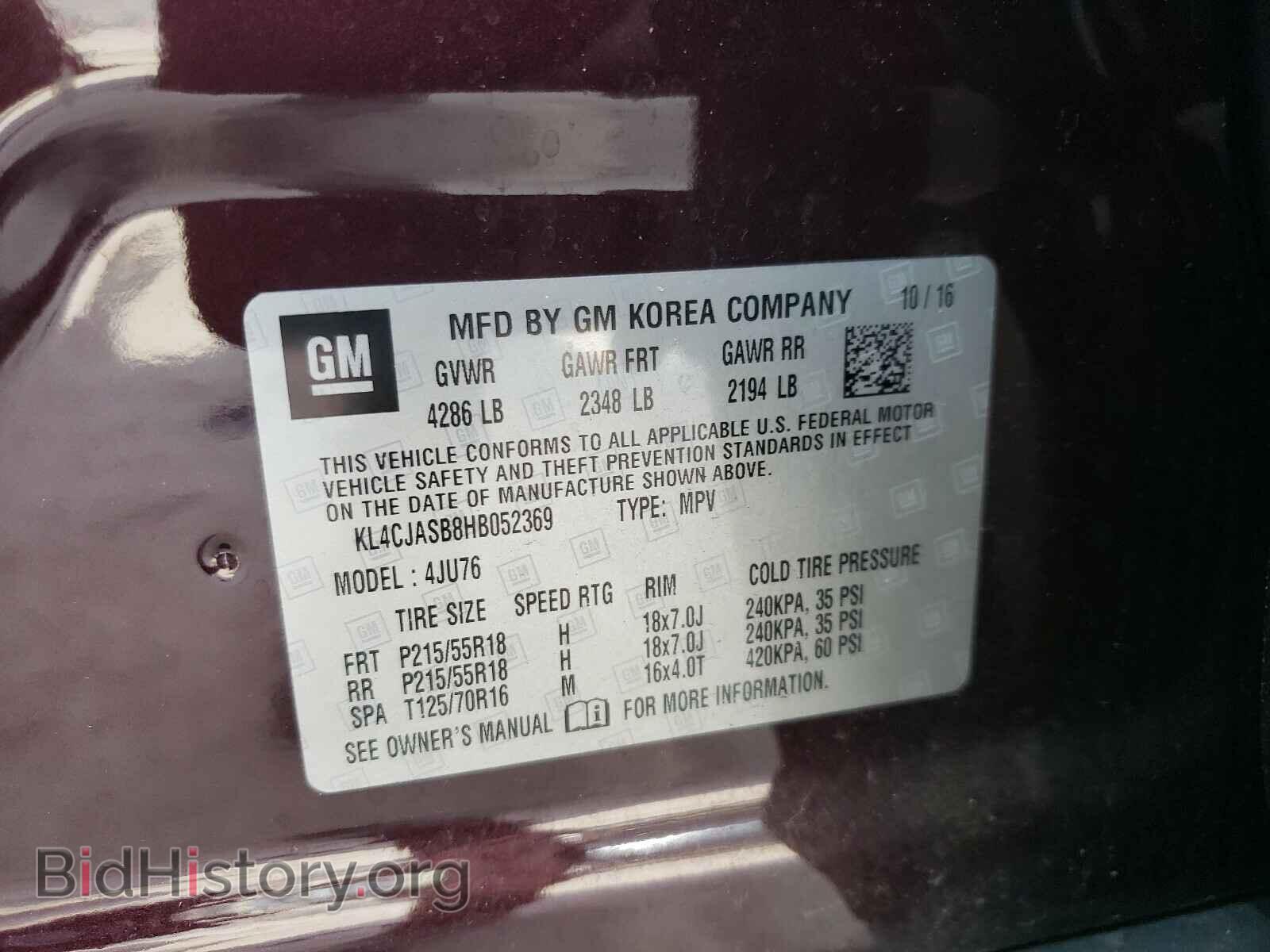 2017 BUICK ENCORE - VIN: KL4CJASB8HB052369 - Photo 10