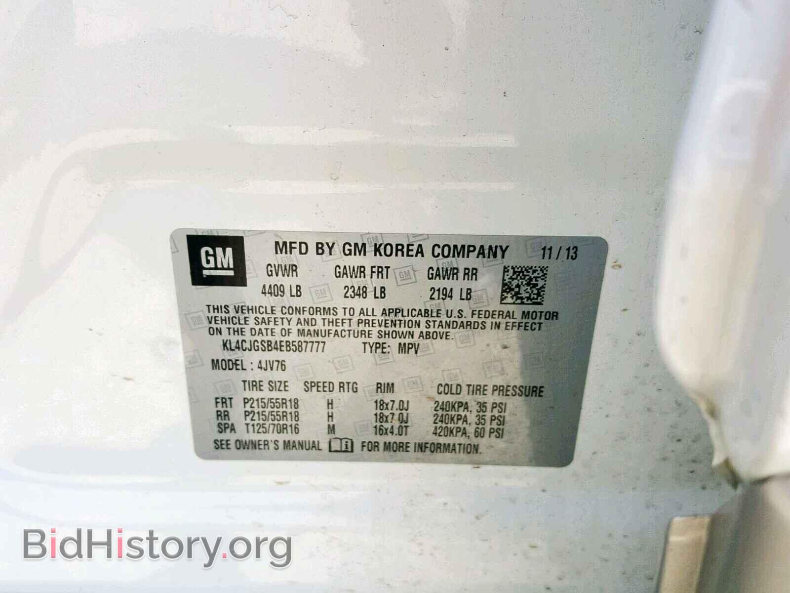 2014 BUICK ENCORE - VIN: KL4CJGSB4EB587777 - Photo 10
