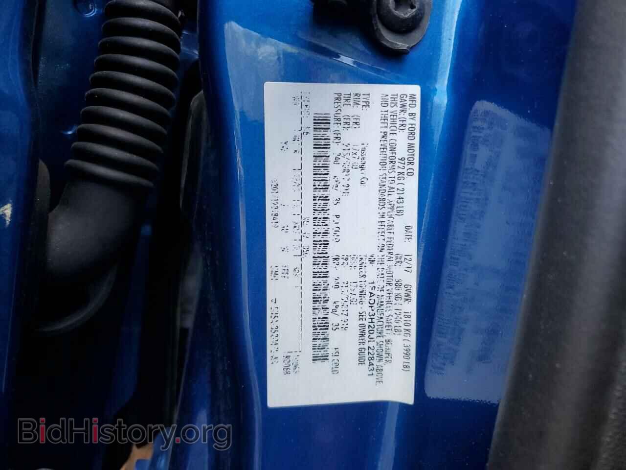 2018 FORD FOCUS - VIN: 1FADP3H20JL228431 - Фото 12