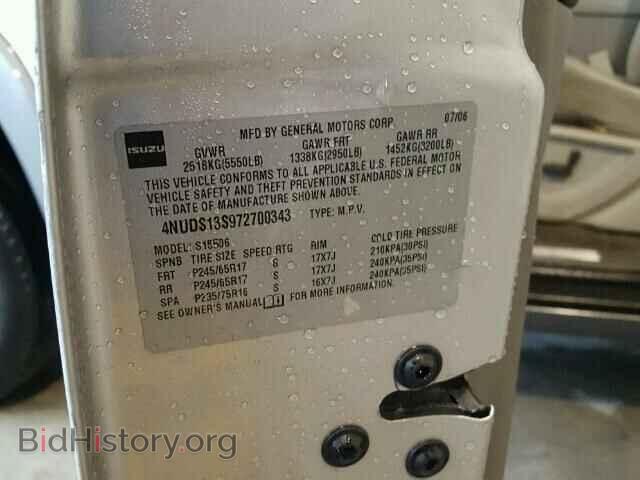 2007 ISUZU ASCENDER - VIN: 4NUDS13S972700343 - Photo 10