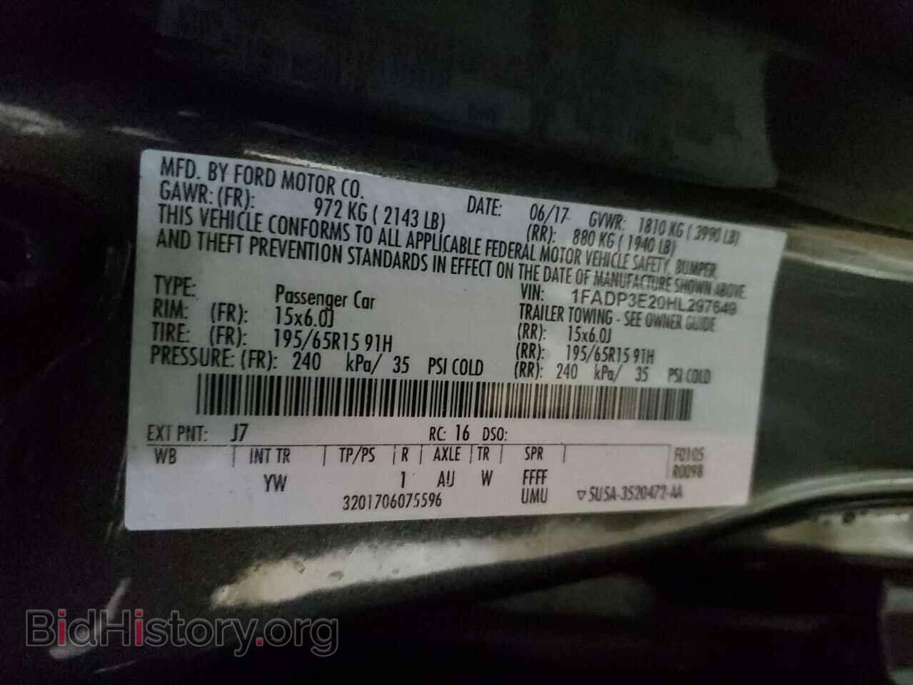 2017 FORD FOCUS - VIN: 1FADP3E20HL297649 - Photo 12