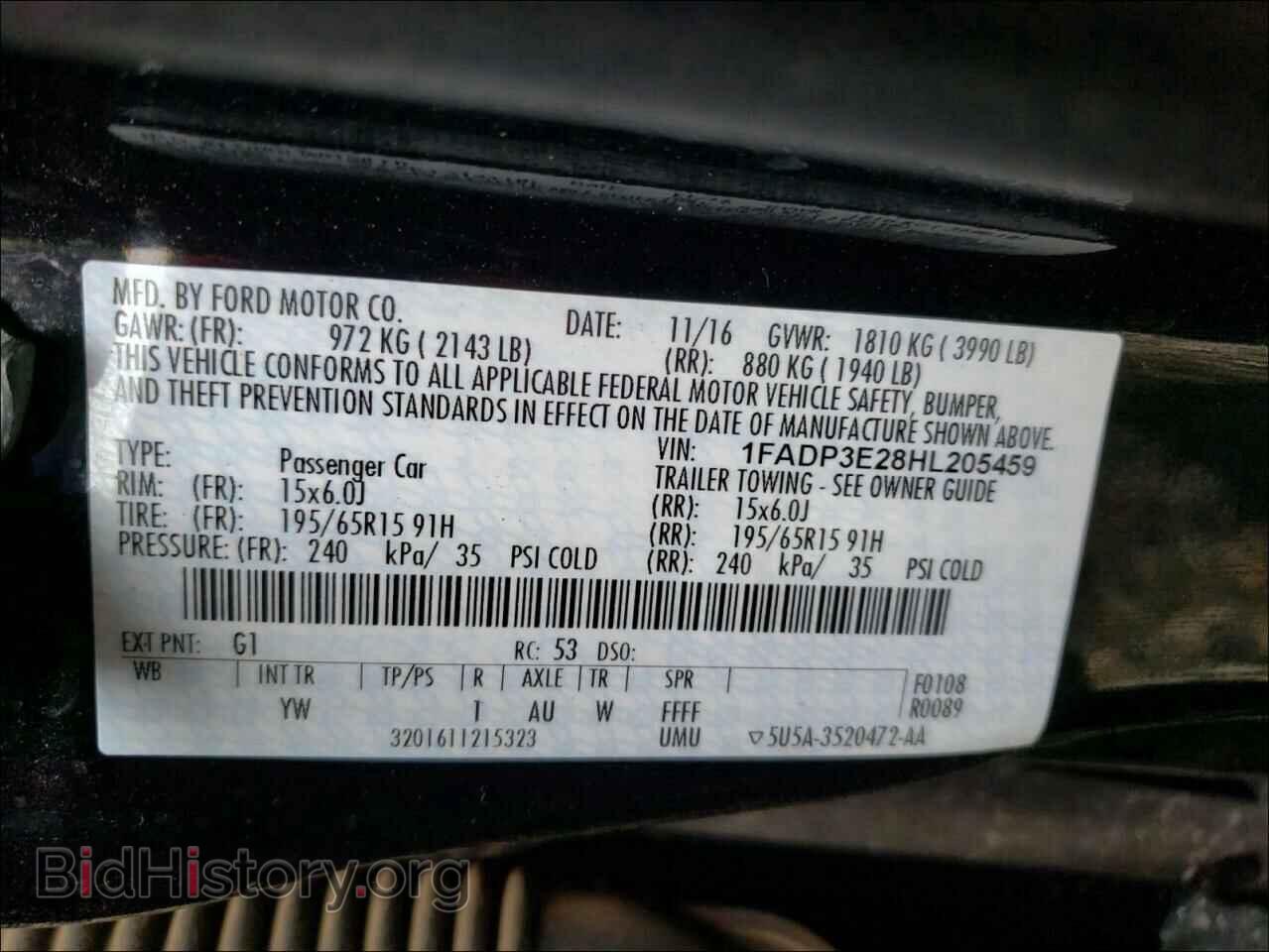 2017 FORD FOCUS - VIN: 1FADP3E28HL205459 - Photo 10