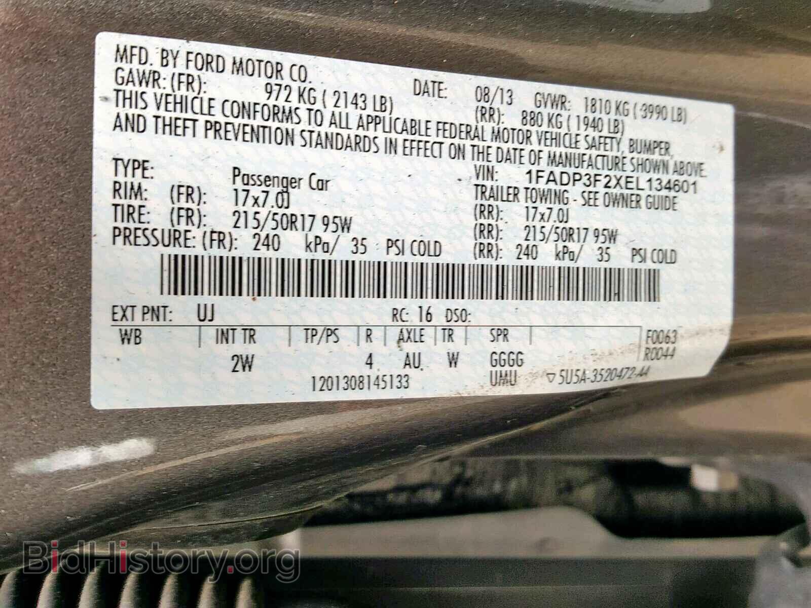 2014 FORD FOCUS SE - VIN: 1FADP3F2XEL134601 - Фото 10