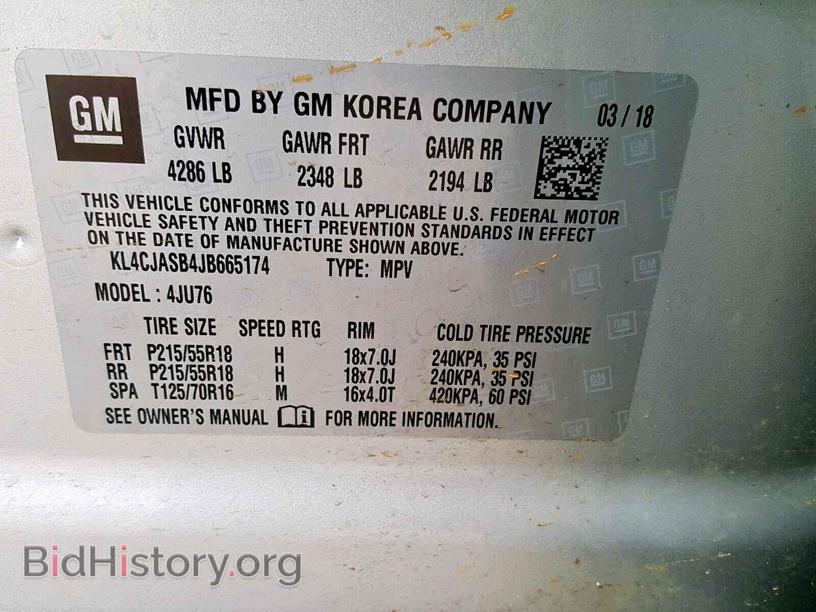 2018 BUICK ENCORE PRE - VIN: KL4CJASB4JB665174 - Фото 10