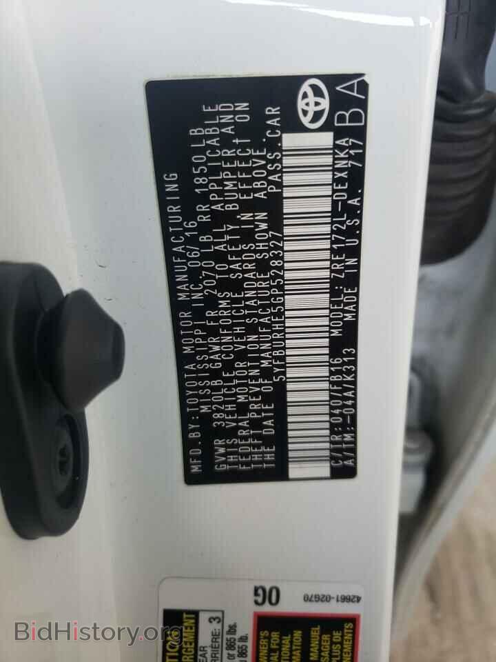 2016 TOYOTA COROLLA - VIN: 5YFBURHE5GP528327 - Фото 10