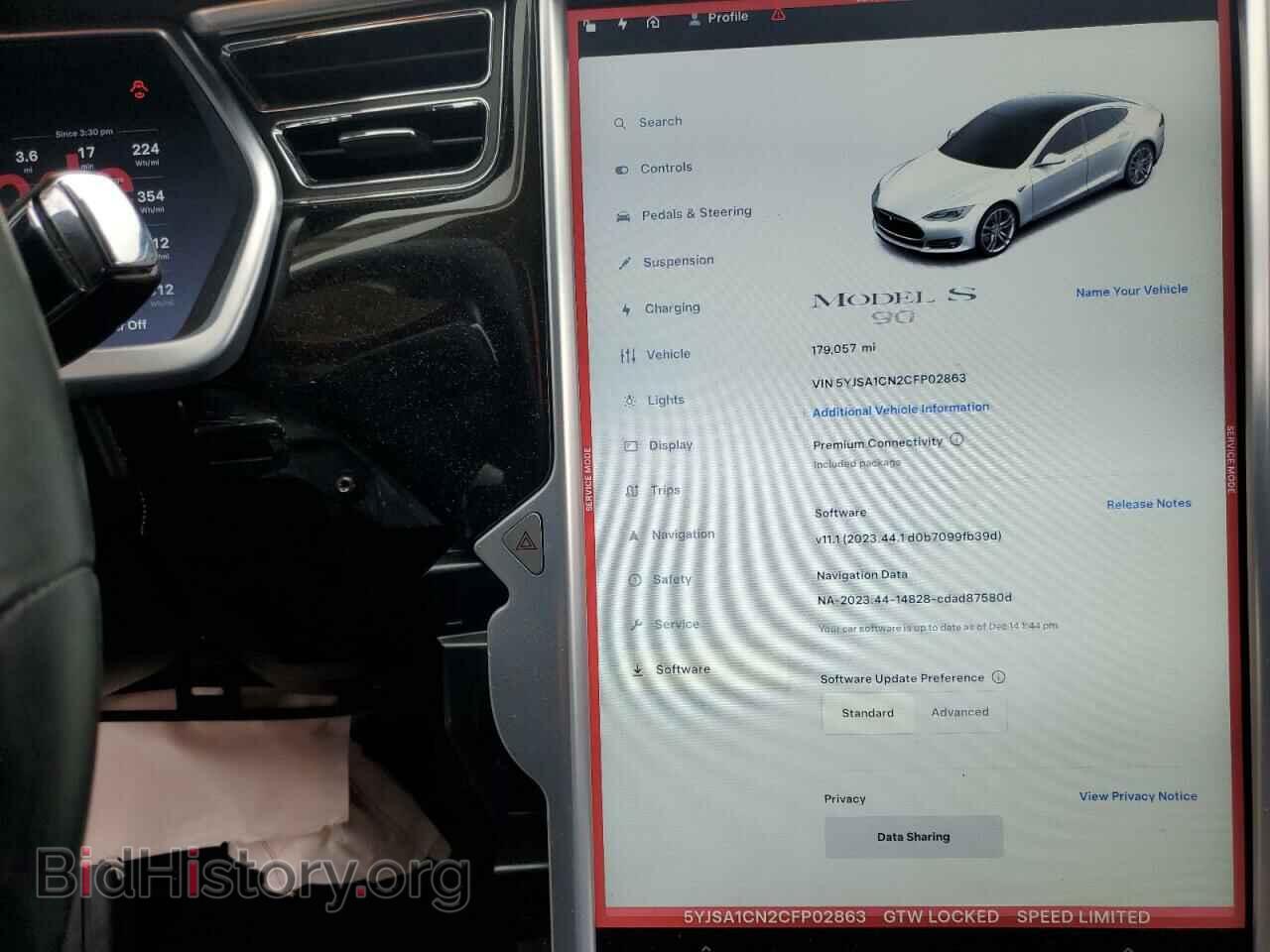2012 TESLA MODEL S - VIN: 5YJSA1CN2CFP02863 - Фото 9