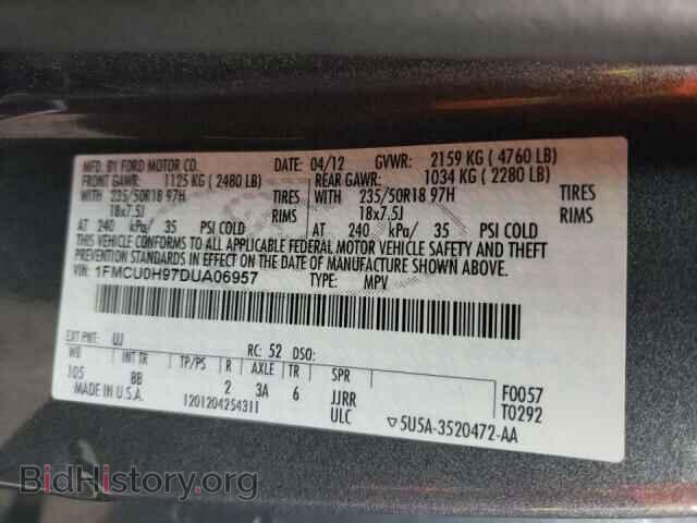 2013 FORD ESCAPE - VIN: 1FMCU0H97DUA06957 - Фото 10