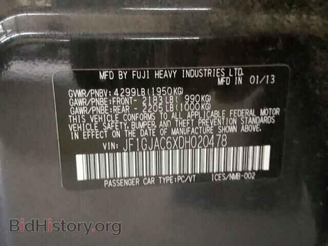 2013 SUBARU IMPREZA - VIN: JF1GJAC6XDH020478 - Фото 10