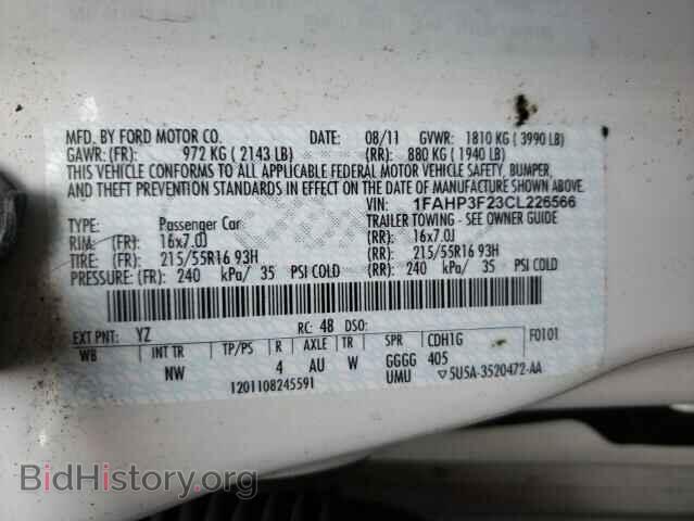 2012 FORD FOCUS - VIN: 1FAHP3F23CL226566 - Photo 10