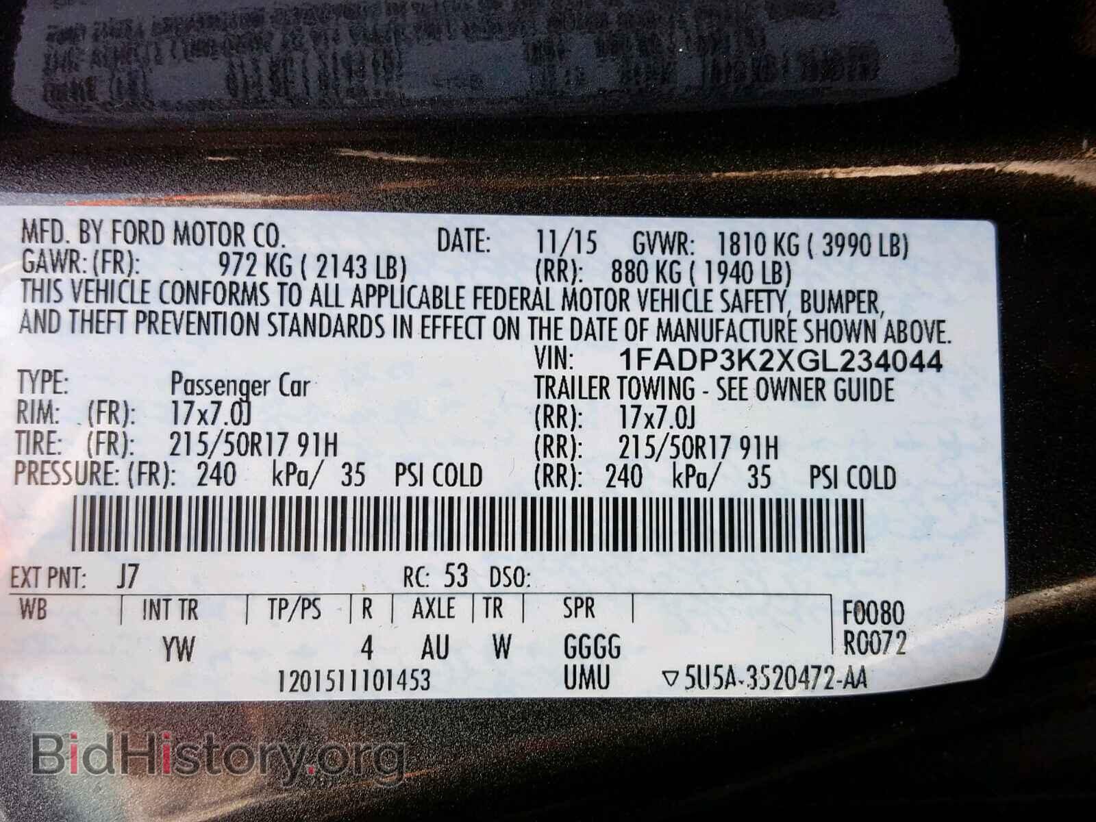2016 FORD FOCUS SE - VIN: 1FADP3K2XGL234044 - Фото 10