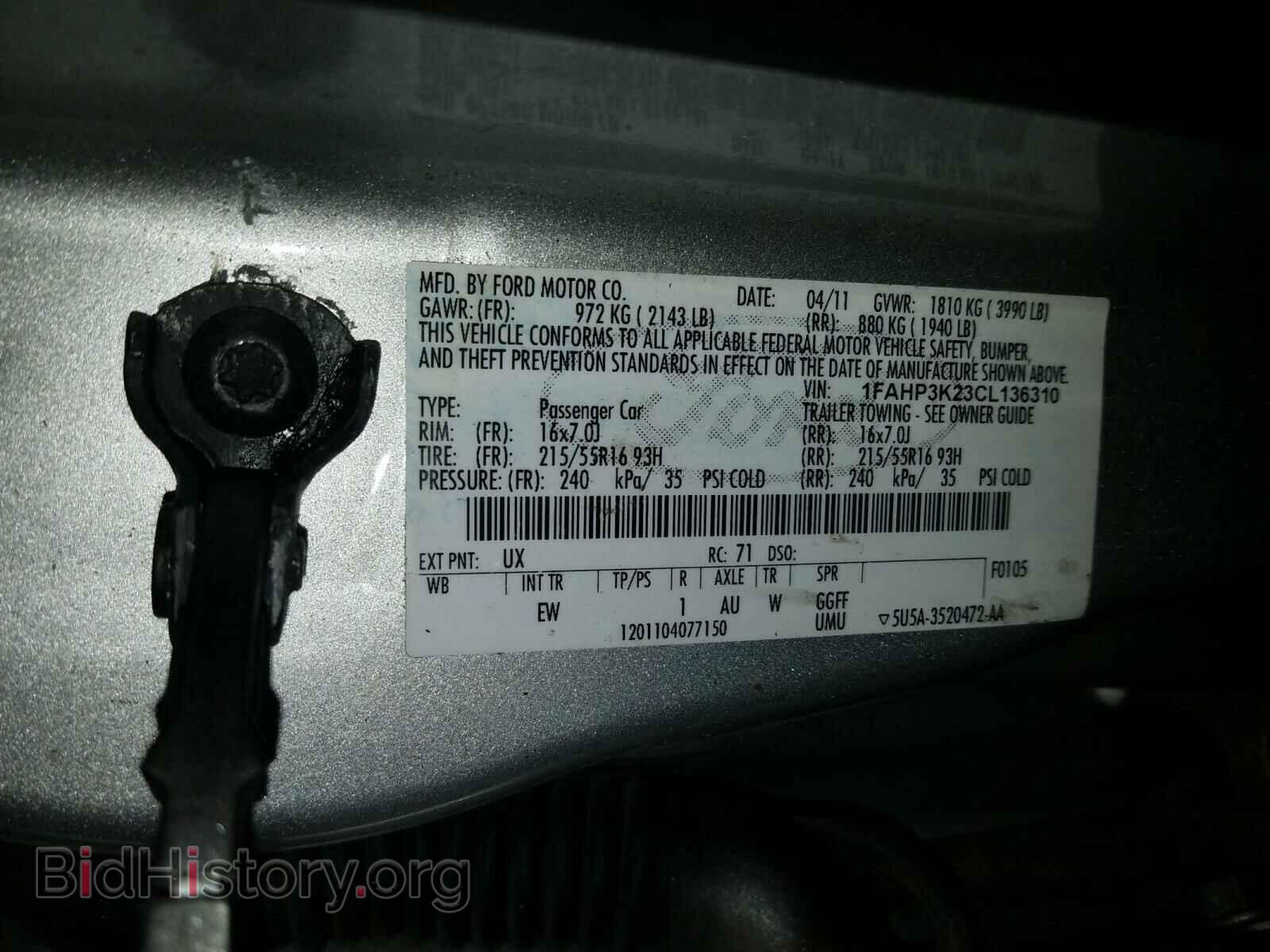 2012 FORD FOCUS - VIN: 1FAHP3K23CL136310 - Photo 10
