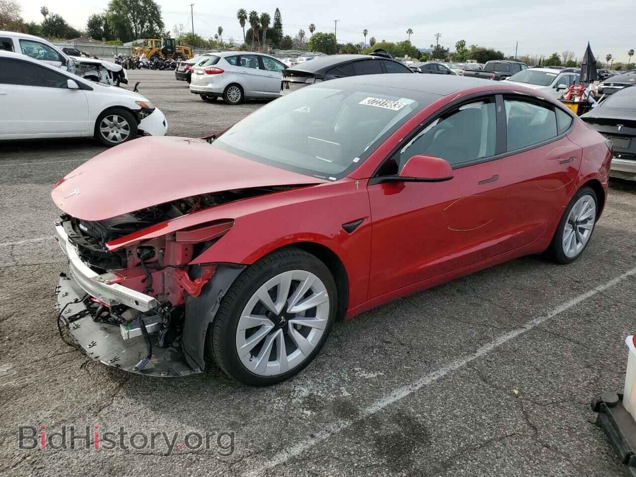 Photo 5YJ3E1EA0NF185357 - TESLA MODEL 3 2022