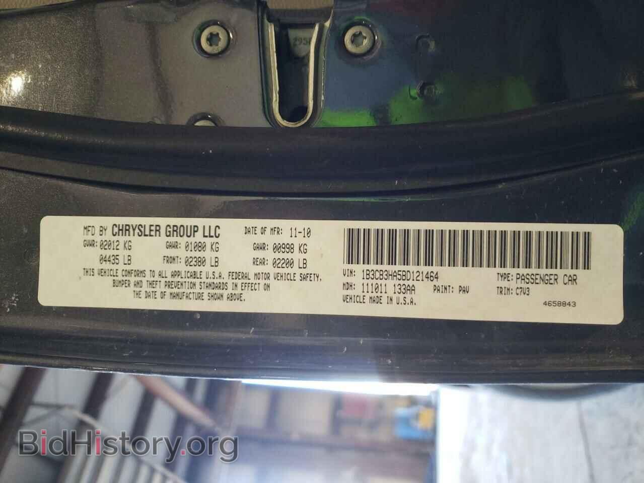 2011 DODGE CALIBER - VIN: 1B3CB3HA5BD121464 - Photo 10