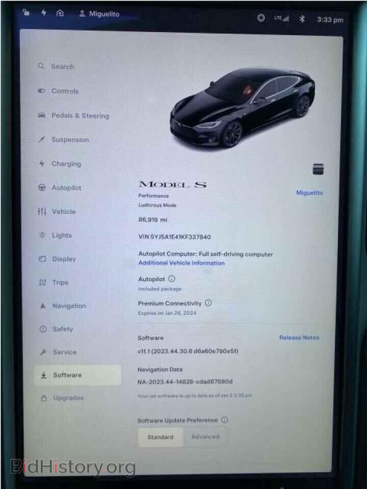 2019 TESLA MODEL S - VIN: 5YJSA1E41KF337840 - Фото 8