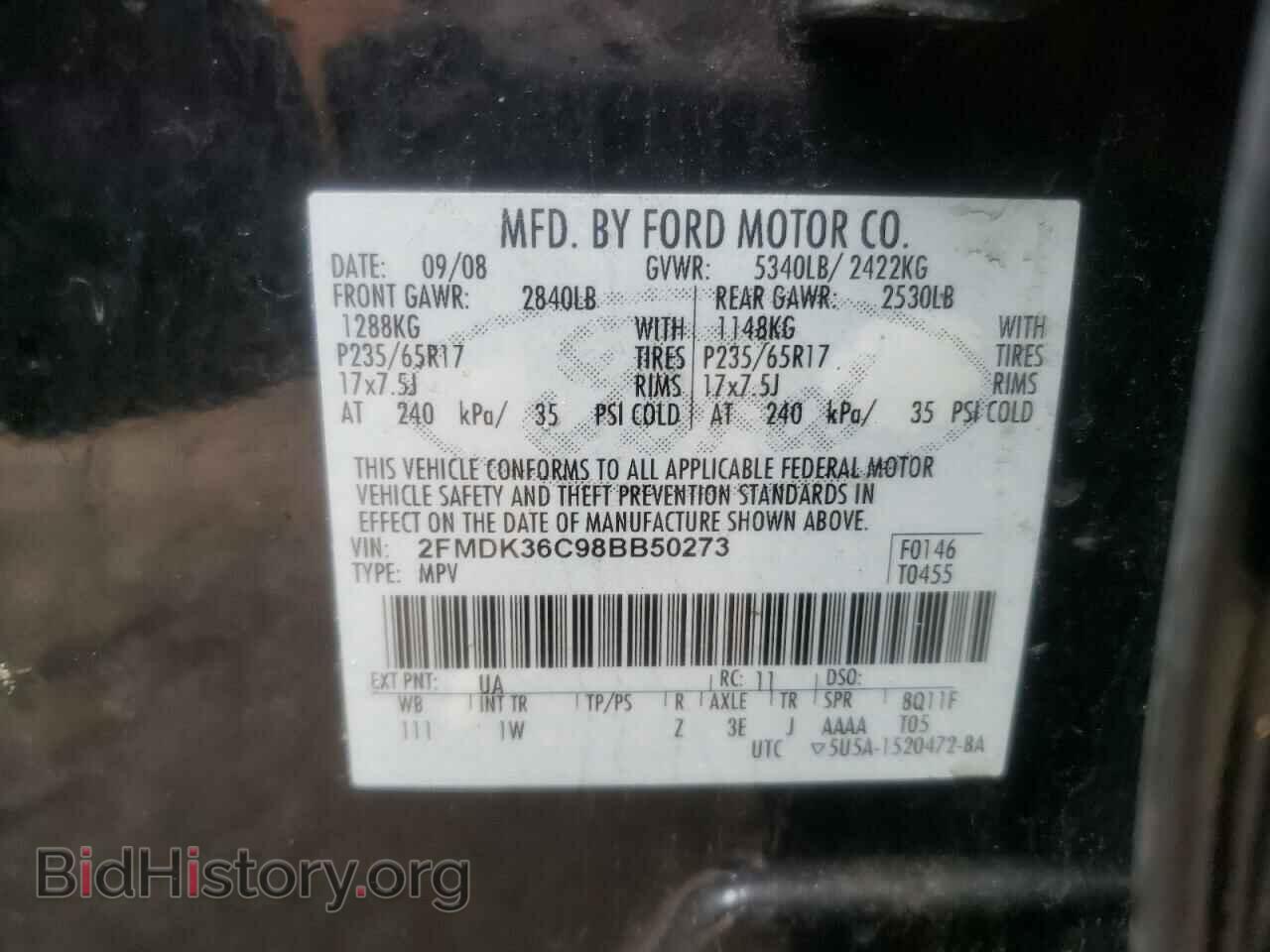 2008 FORD EDGE - VIN: 2FMDK36C98BB50273 - Photo 10