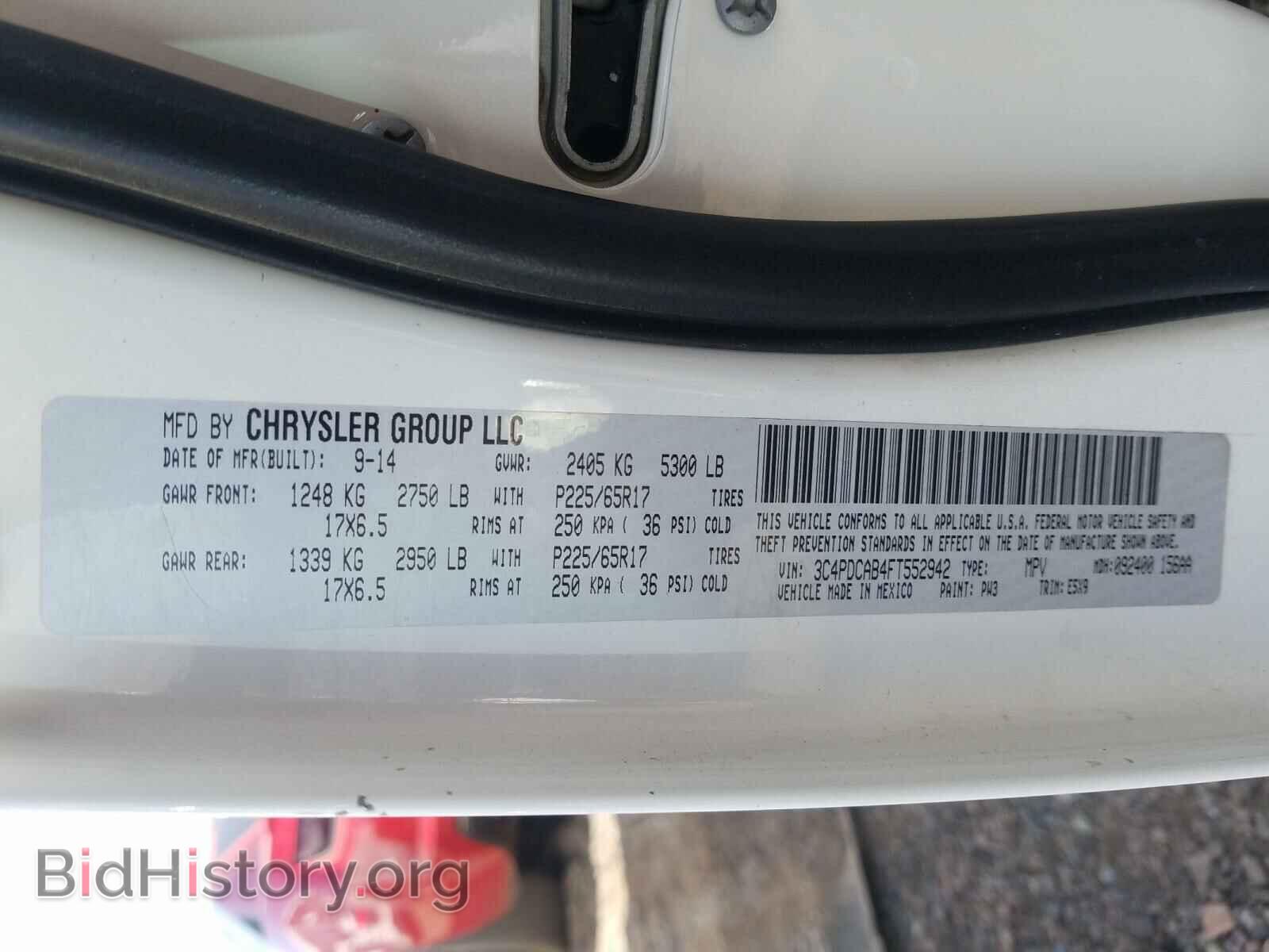 2015 DODGE JOURNEY - VIN: 3C4PDCAB4FT552942 - Photo 10