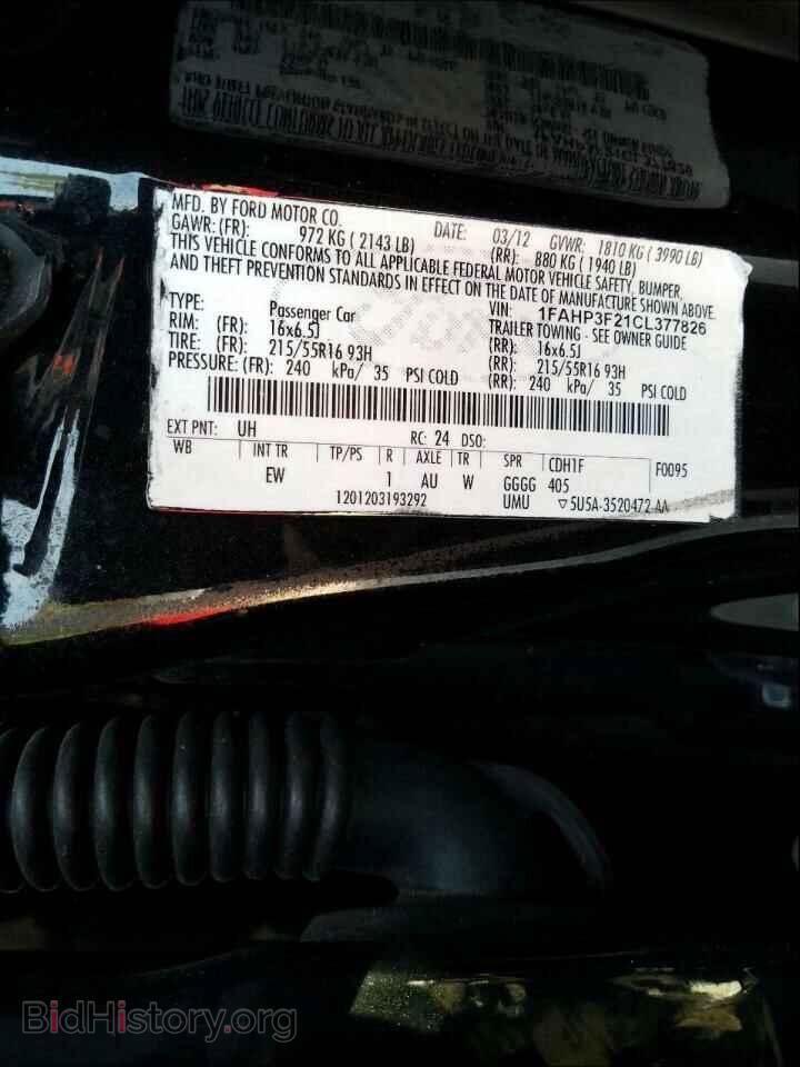 2012 FORD FOCUS - VIN: 1FAHP3F21CL377826 - Фото 10