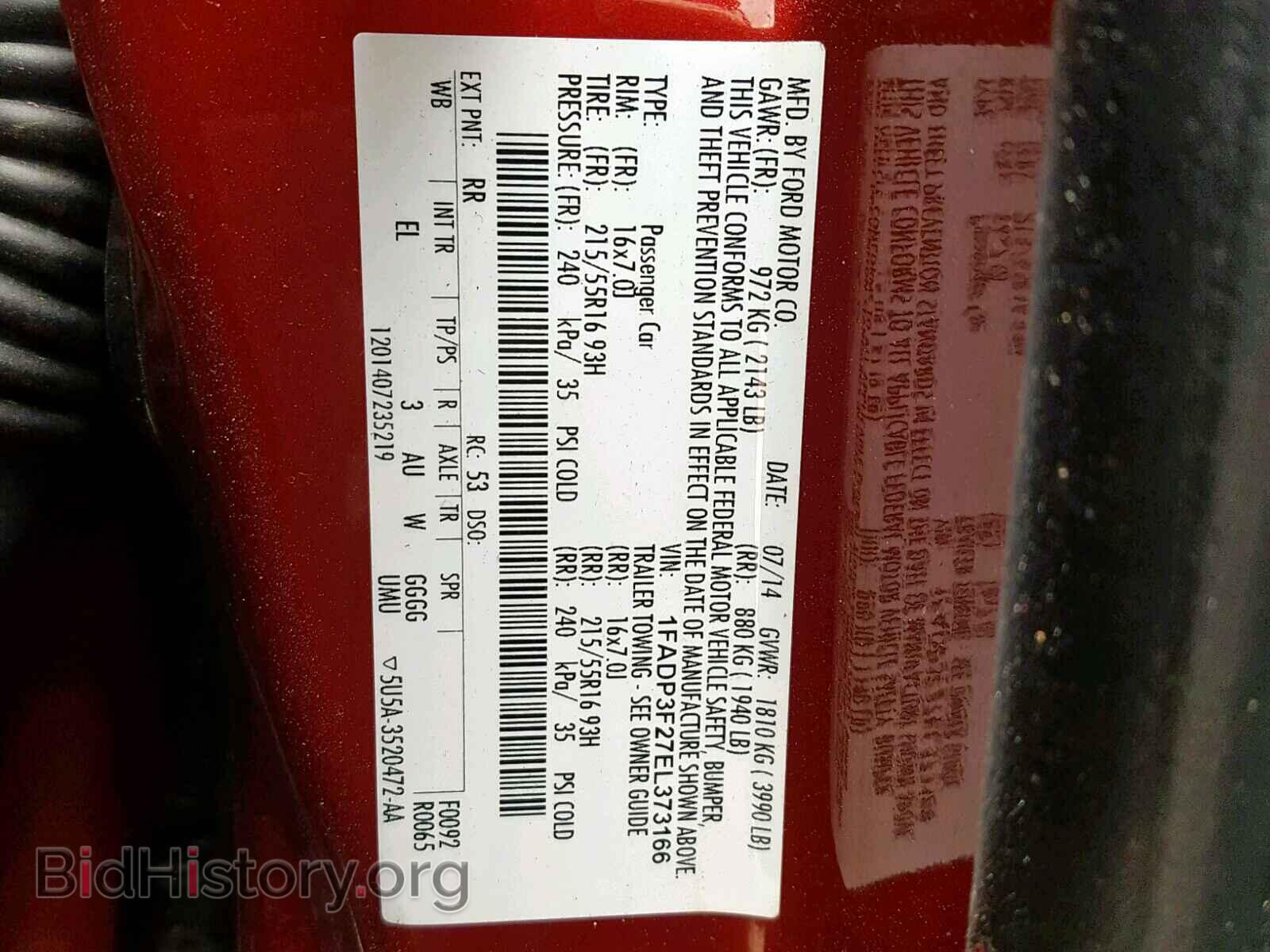 2014 FORD FOCUS SE - VIN: 1FADP3F27EL373166 - Фото 10