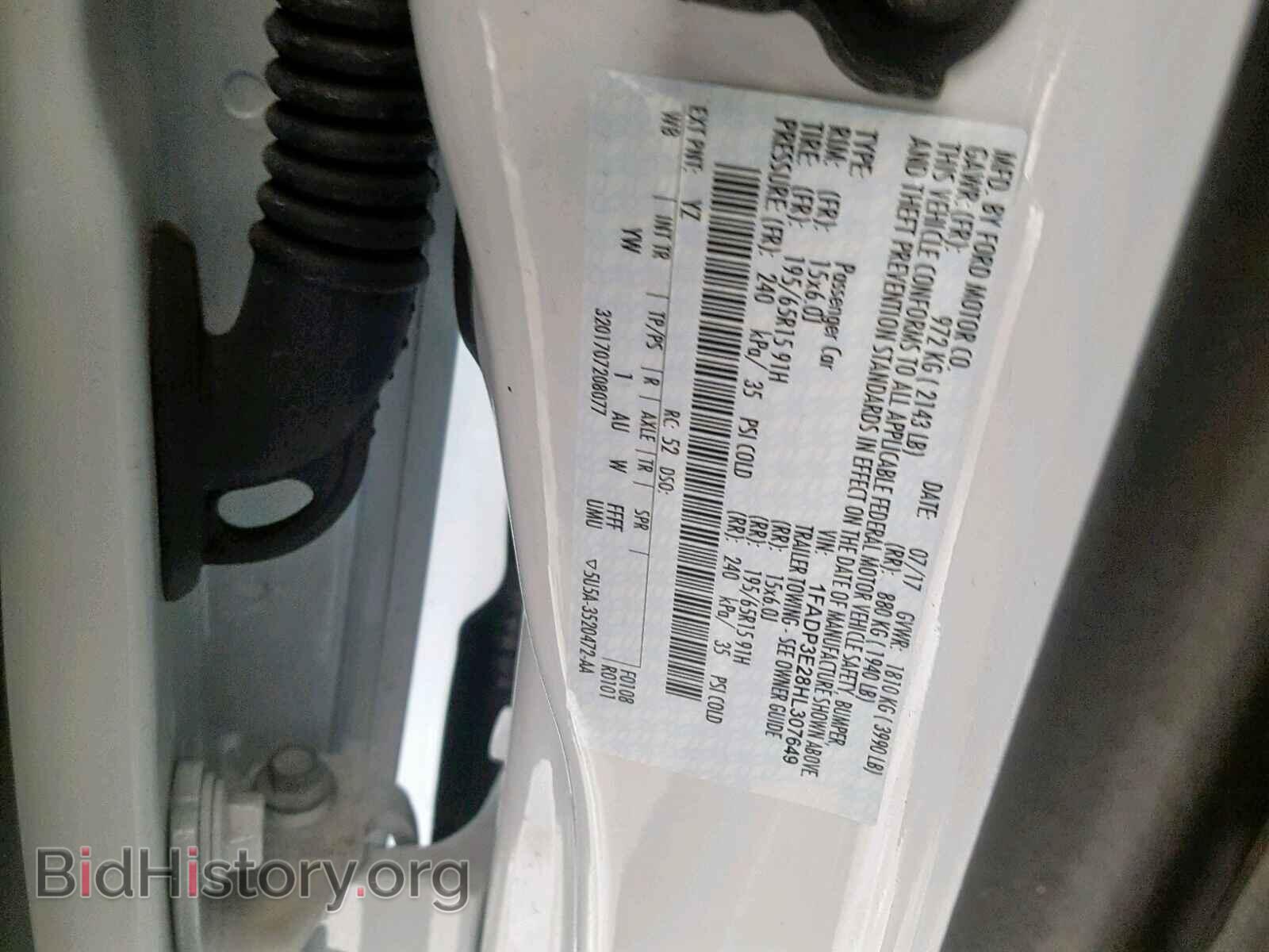 2017 FORD FOCUS - VIN: 1FADP3E28HL307649 - Фото 10