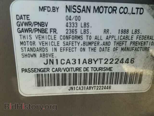 2000 NISSAN MAXIMA - VIN: JN1CA31A8YT222446 - Фото 10