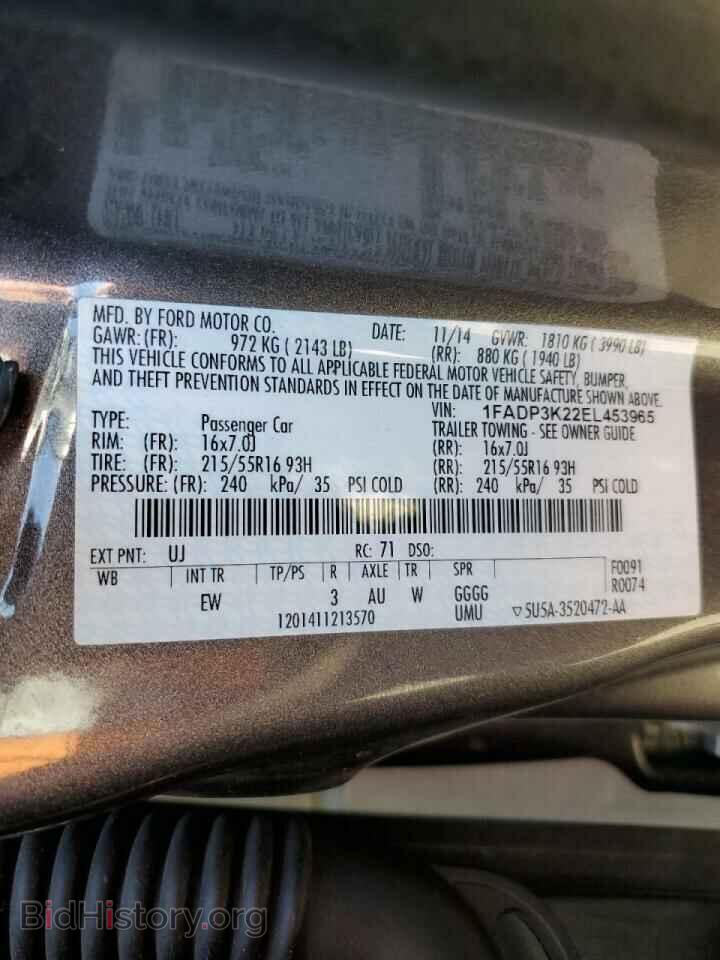 2014 FORD FOCUS - VIN: 1FADP3K22EL453965 - Фото 12