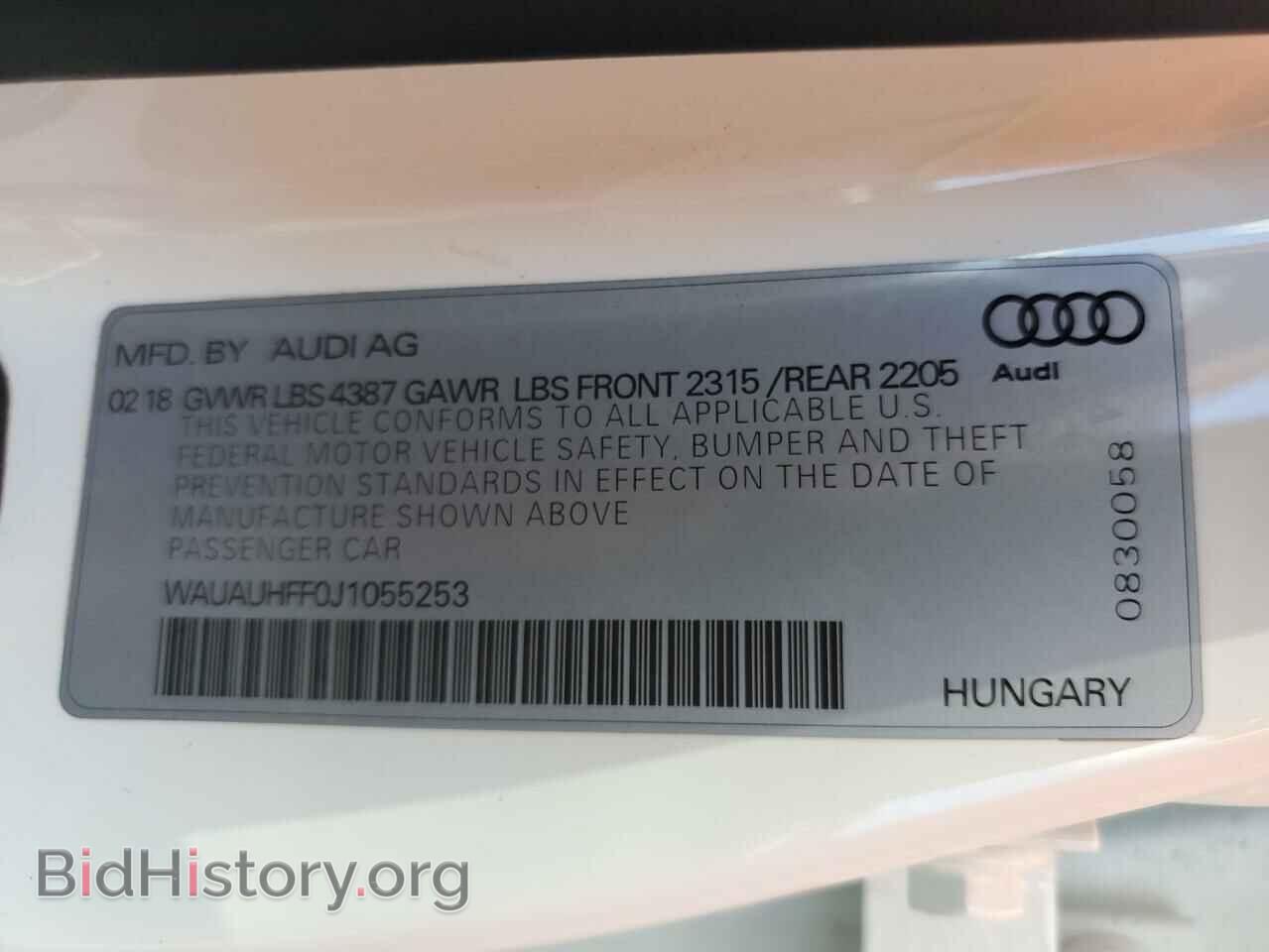 2018 AUDI A3 - VIN: WAUAUHFF0J1055253 - Фото 12