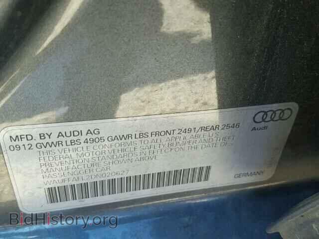 2013 AUDI A4 - VIN: WAUFFAFL2DN020627 - Фото 10
