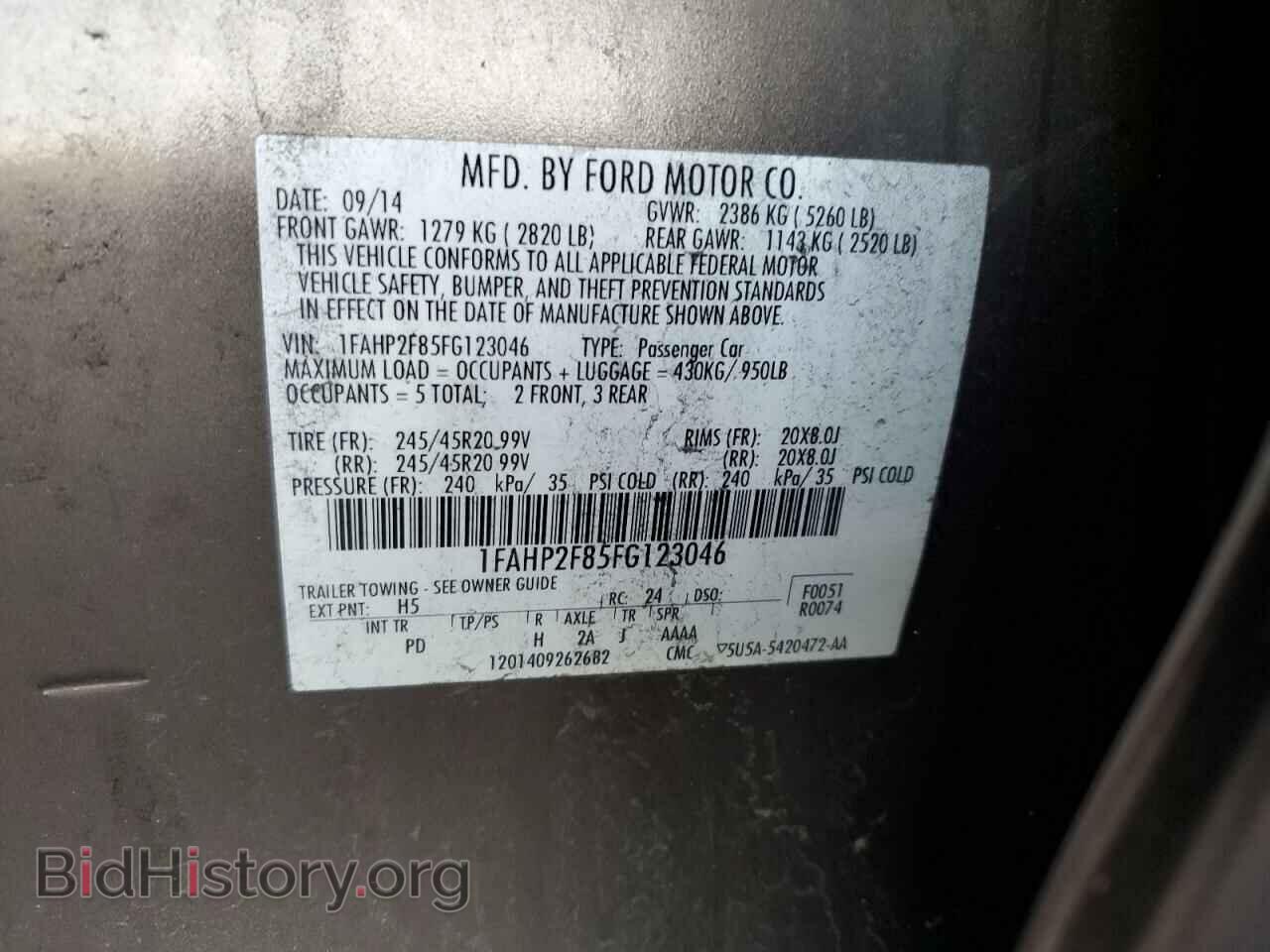 2015 FORD TAURUS - VIN: 1FAHP2F85FG123046 - Photo 13