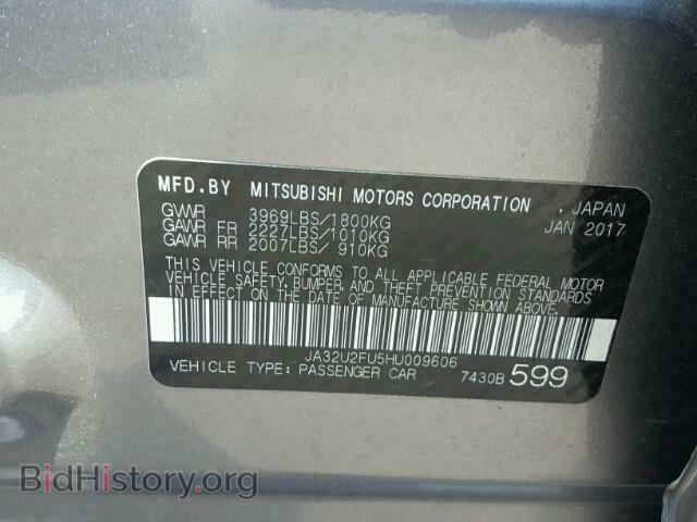 2017 MITSUBISHI LANCER - VIN: JA32U2FU5HU009606 - Фото 10