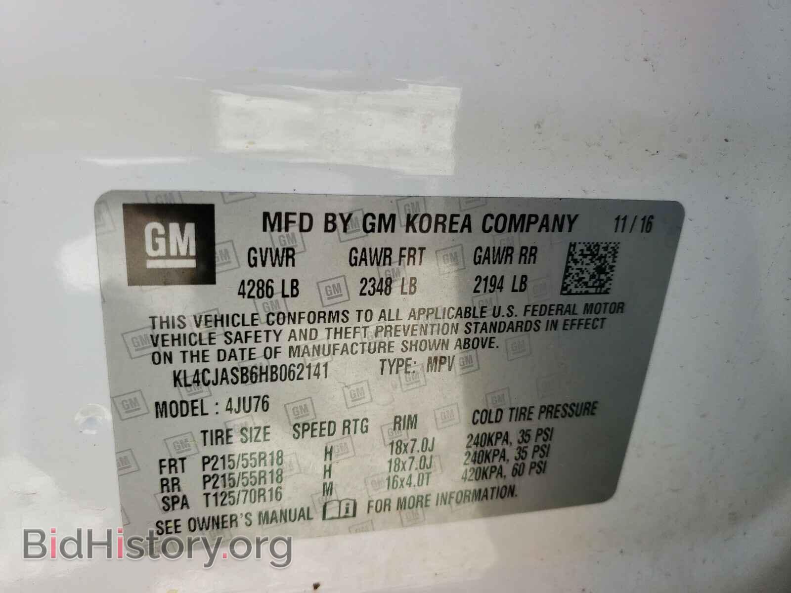 2017 BUICK ENCORE - VIN: KL4CJASB6HB062141 - Photo 10