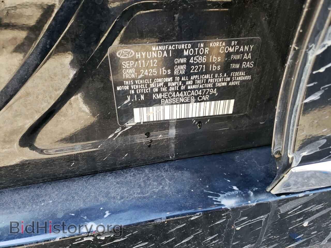 2012 HYUNDAI SONATA - VIN: KMHEC4A4XCA047794 - Фото 12