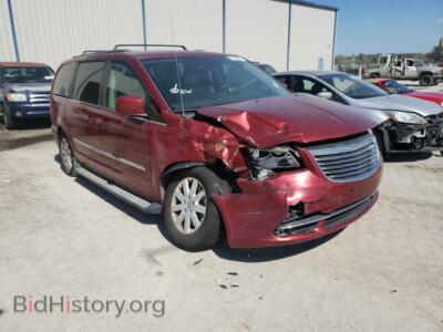 2014 Chrysler MINIVAN Town & COU, red — VIN 2C4RC1BGXER192152, Copart