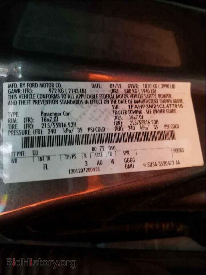 2012 FORD FOCUS - VIN: 1FAHP3M21CL477816 - Photo 10