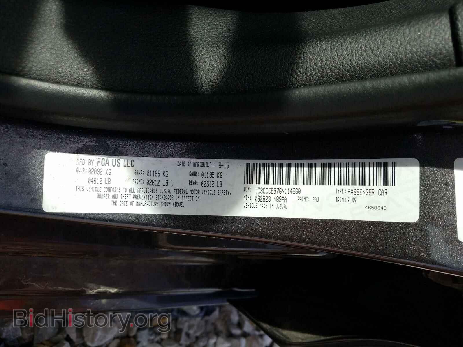 2016 CHRYSLER 200 - VIN: 1C3CCCBB7GN114860 - Фото 10