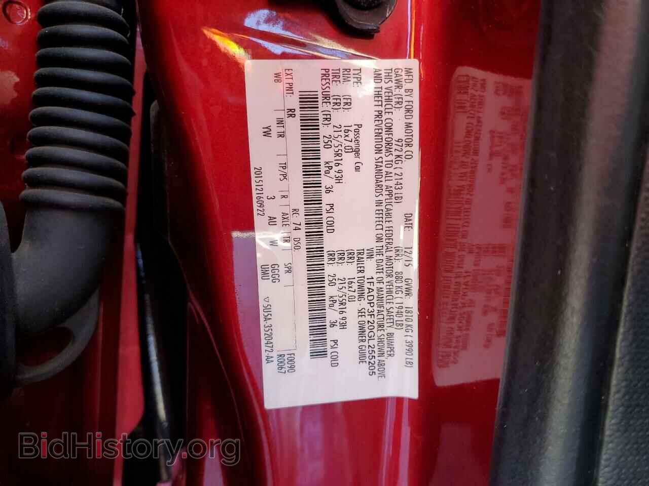 2016 FORD FOCUS - VIN: 1FADP3F20GL255205 - Фото 12