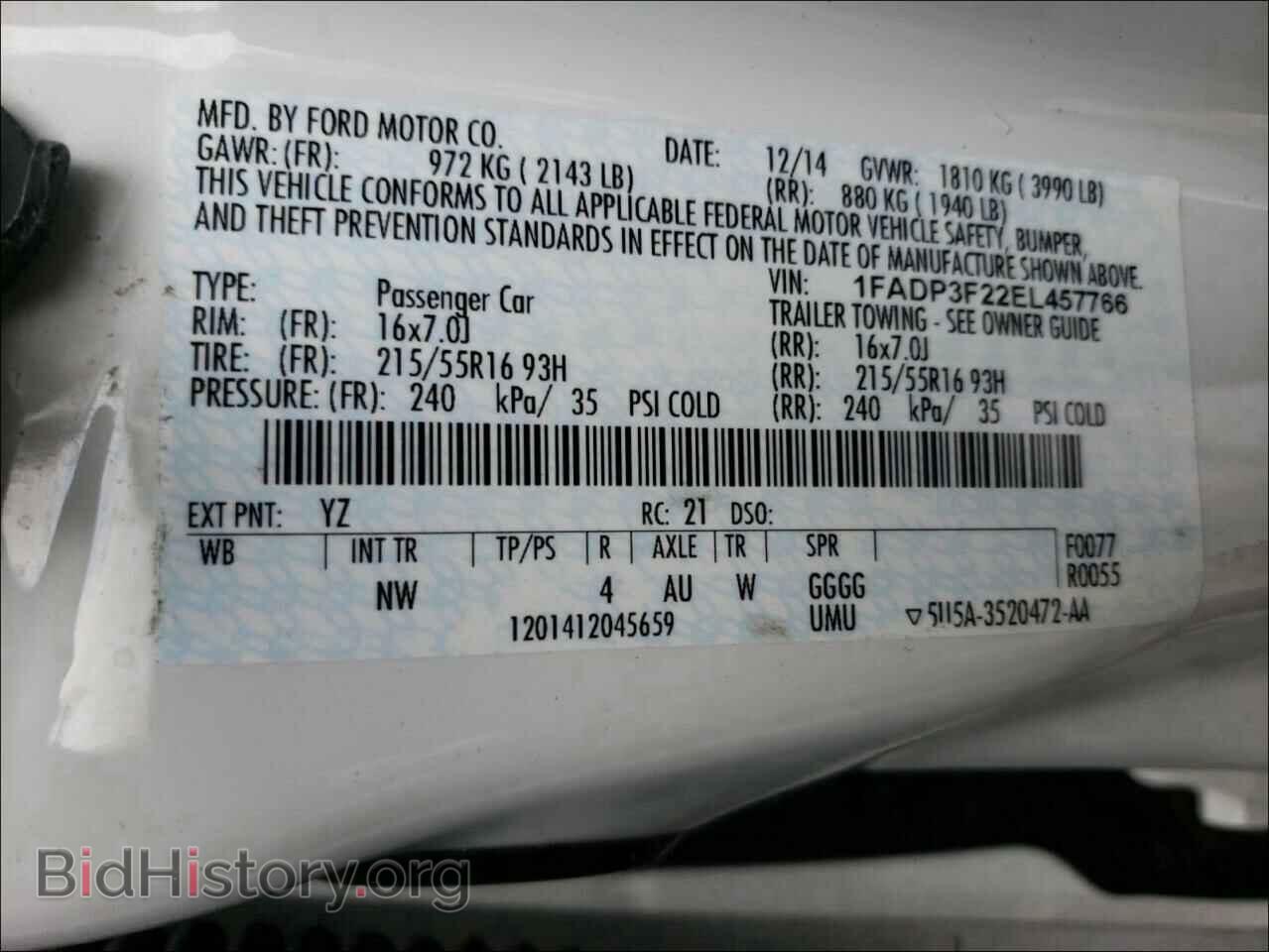 2014 FORD FOCUS - VIN: 1FADP3F22EL457766 - Photo 10