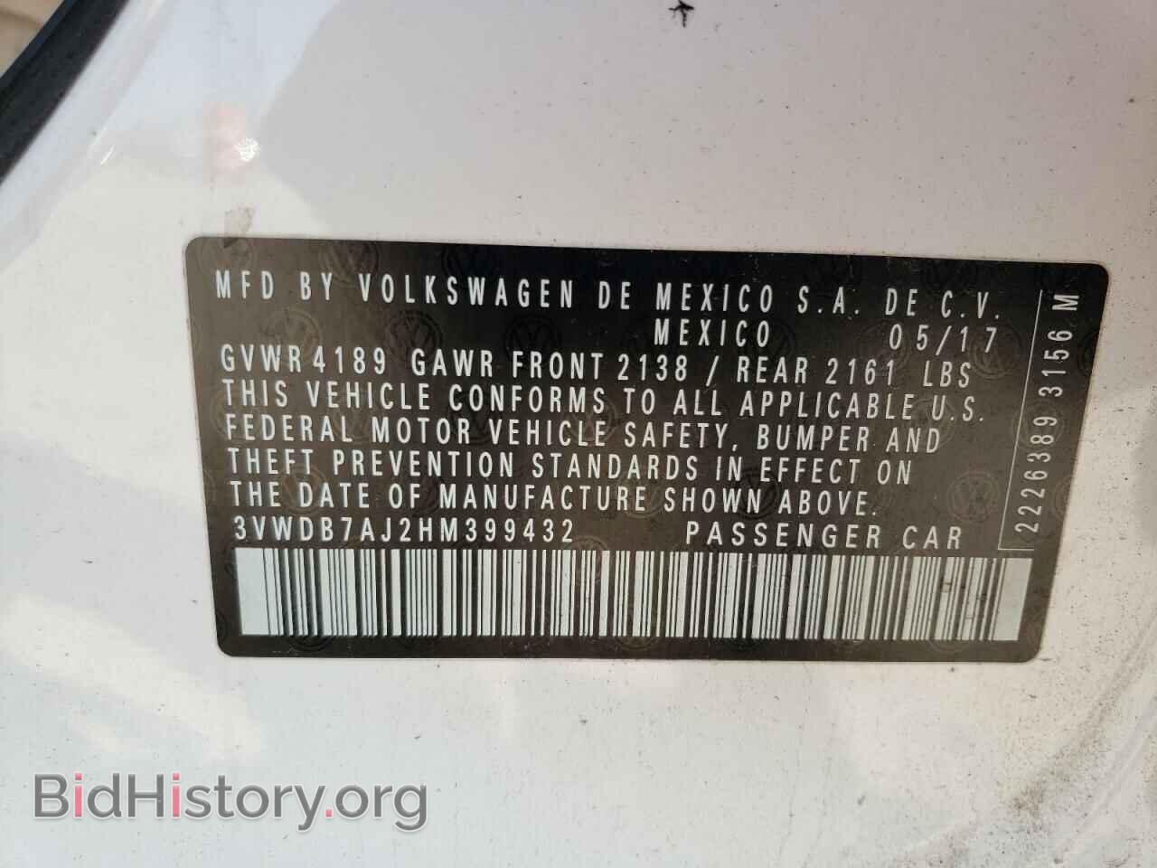 2017 VOLKSWAGEN JETTA - VIN: 3VWDB7AJ2HM399432 - Photo 10