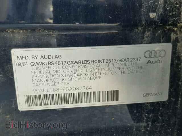 2005 AUDI A4 - VIN: WAULT68E65A087764 - Photo 10