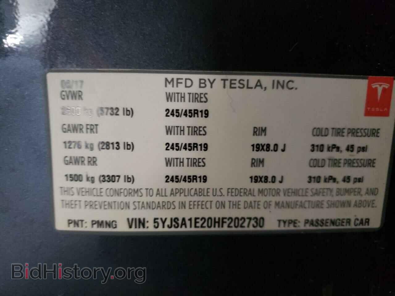 2017 TESLA MODEL S - VIN: 5YJSA1E20HF202730 - Photo 10