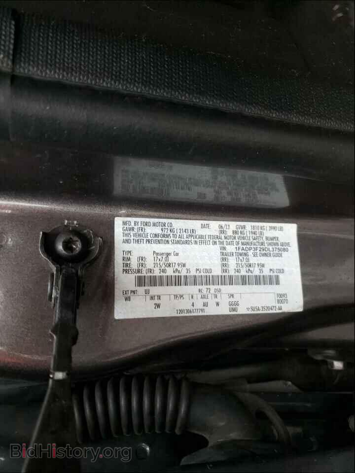 2013 FORD FOCUS - VIN: 1FADP3F29DL375080 - Фото 10