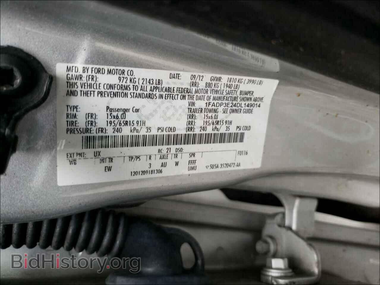 2013 FORD FOCUS - VIN: 1FADP3E24DL149014 - Photo 10