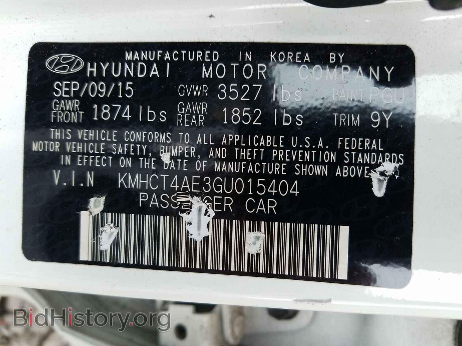 2016 HYUNDAI ACCENT - VIN: KMHCT4AE3GU015404 - Фото 10